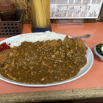 食堂よしかわ - 2022.4 特大チキンカツカレー(800円)