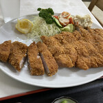 食堂よしかわ - 2022.10 特大カツ定食(1,450円)