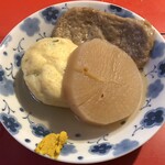 大分軒 - 大根、ニラ玉、じゃこ天